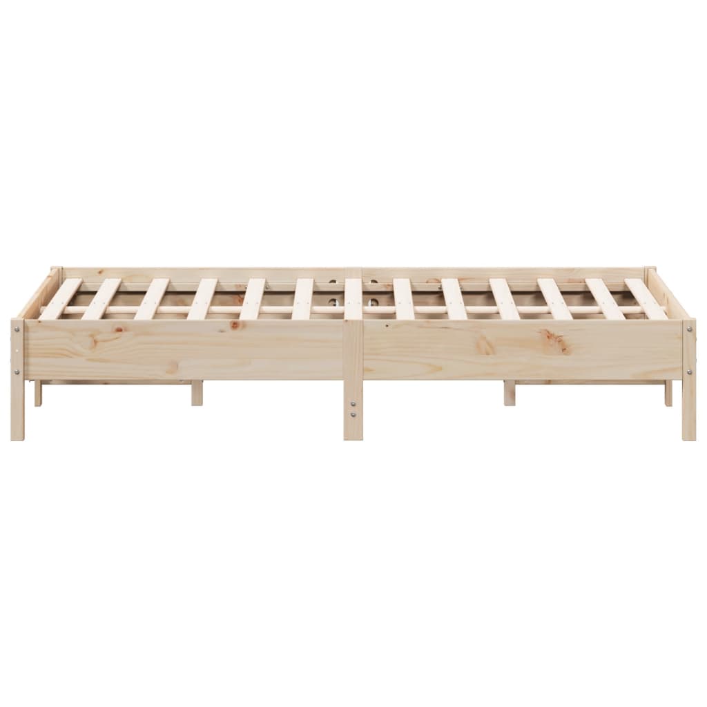 sengeramme uden madras 150x200 cm massivt fyrretræ