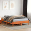 sengeramme uden madras 150x200 cm massivt fyrretræ gyldenbrun