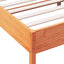 sengeramme uden madras 150x200 cm massivt fyrretræ gyldenbrun