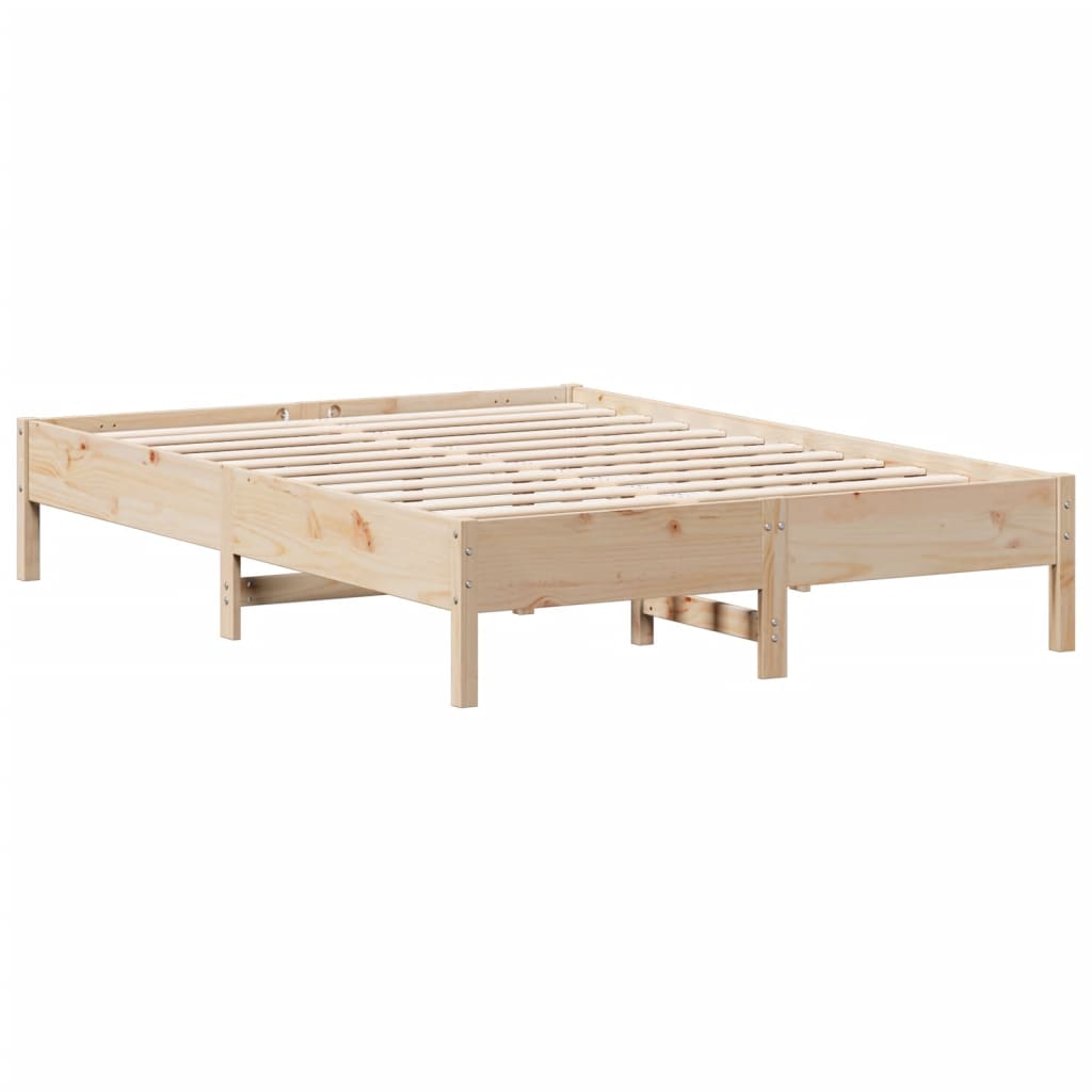 sengeramme uden madras 140x200 cm massivt fyrretræ