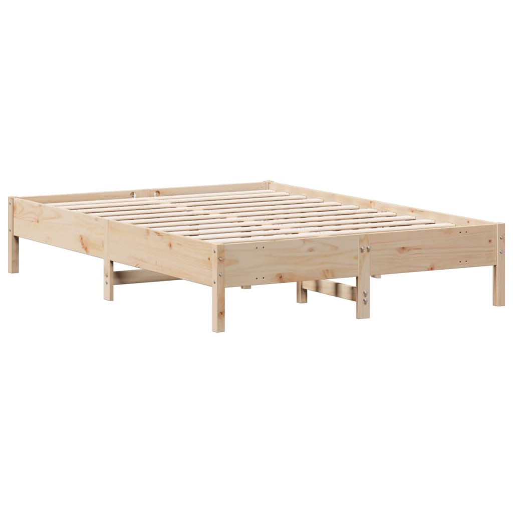 sengeramme uden madras 140x200 cm massivt fyrretræ