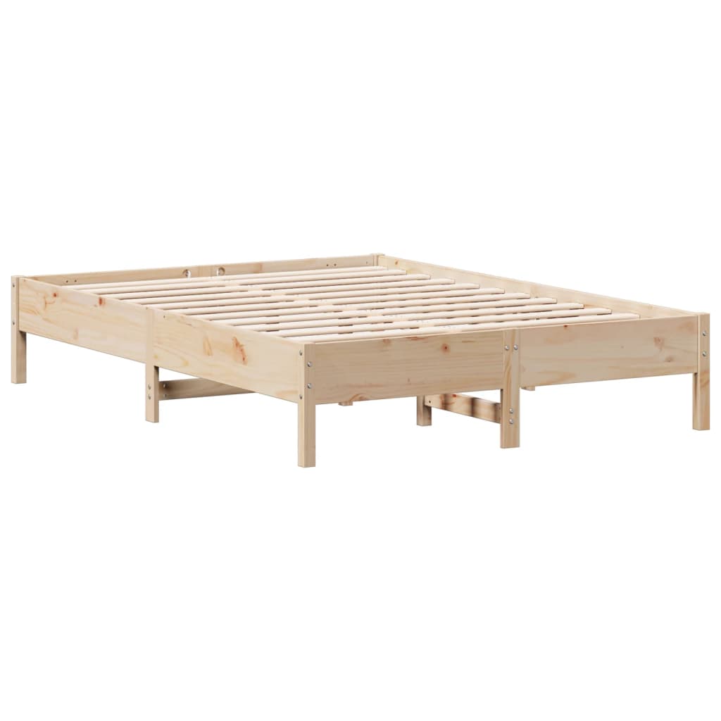 sengeramme uden madras 120x200 cm massivt fyrretræ