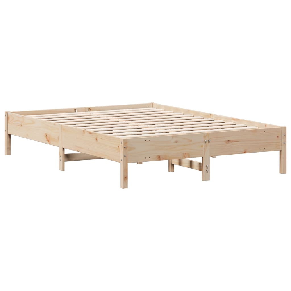 sengeramme uden madras 120x200 cm massivt fyrretræ