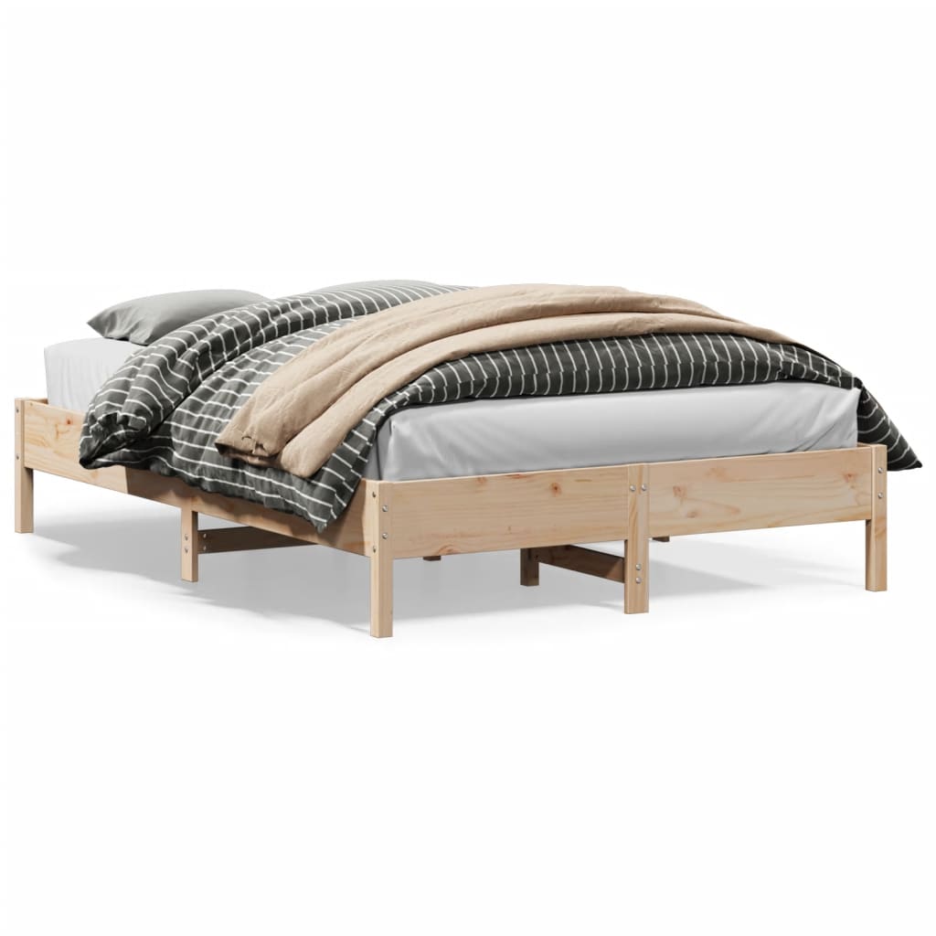sengeramme uden madras 120x200 cm massivt fyrretræ
