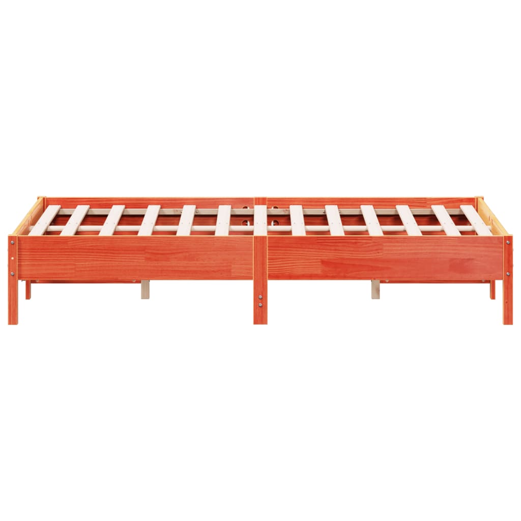 sengeramme uden madras 120x200 cm massivt fyrretræ gyldenbrun