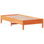 sengeramme uden madras 90x200 cm massivt fyrretræ gyldenbrun