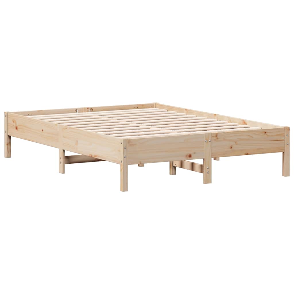 sengeramme uden madras 140x190 cm massivt fyrretræ
