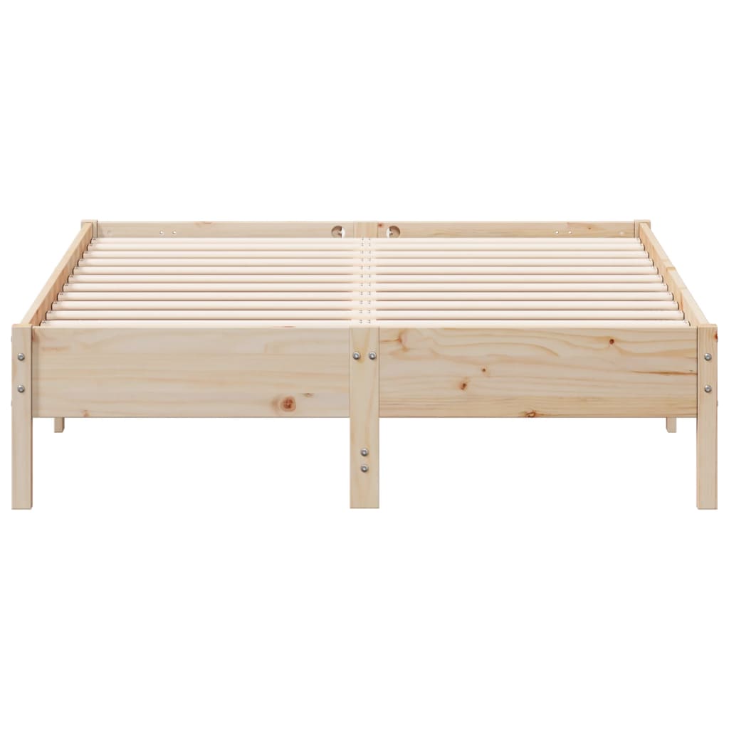 sengeramme uden madras 140x190 cm massivt fyrretræ