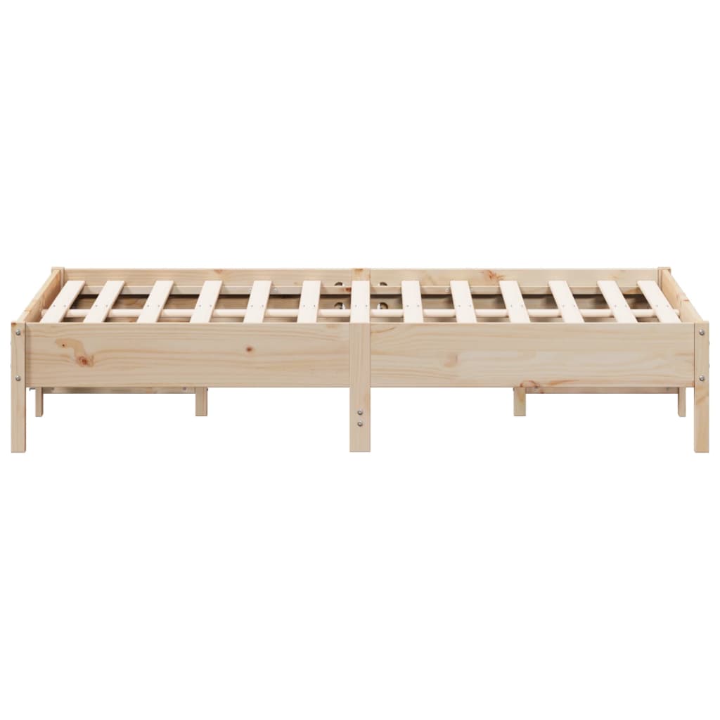 sengeramme uden madras 140x190 cm massivt fyrretræ