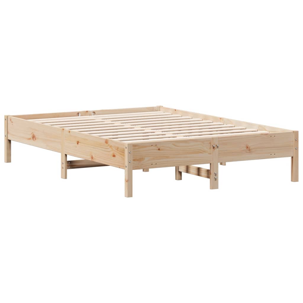 sengeramme uden madras 140x190 cm massivt fyrretræ