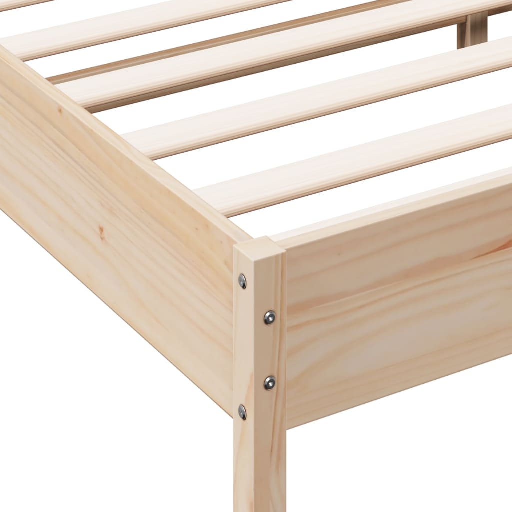 sengeramme uden madras 140x190 cm massivt fyrretræ