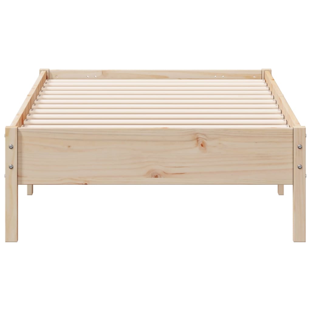 sengeramme uden madras 75x190 cm massivt fyrretræ
