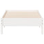 sengeramme uden madras 75x190 cm massivt fyrretræ hvid