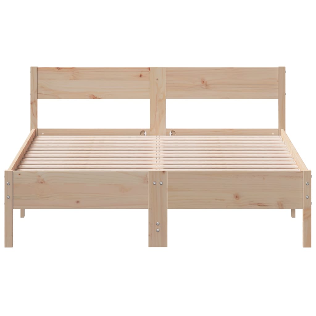 sengeramme uden madras 140x200 cm massivt fyrretræ