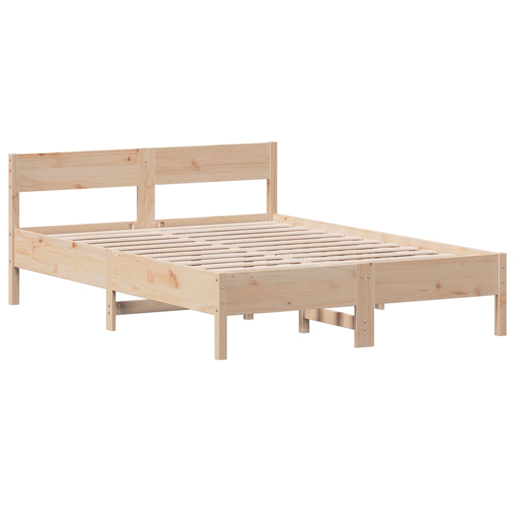 sengeramme uden madras 120x200 cm massivt fyrretræ