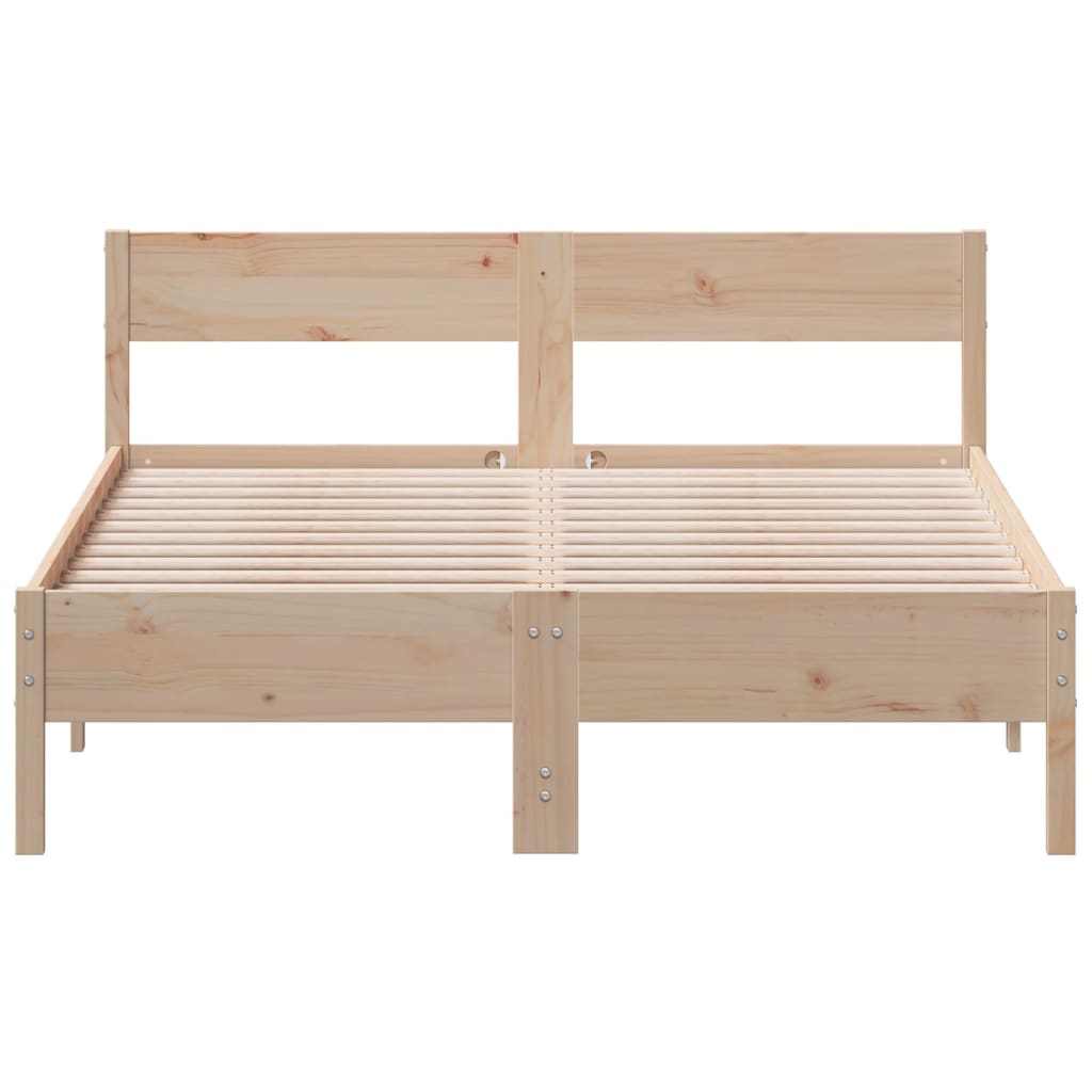 sengeramme uden madras 120x200 cm massivt fyrretræ