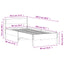 sengeramme uden madras 90x200 cm massivt fyrretræ hvid
