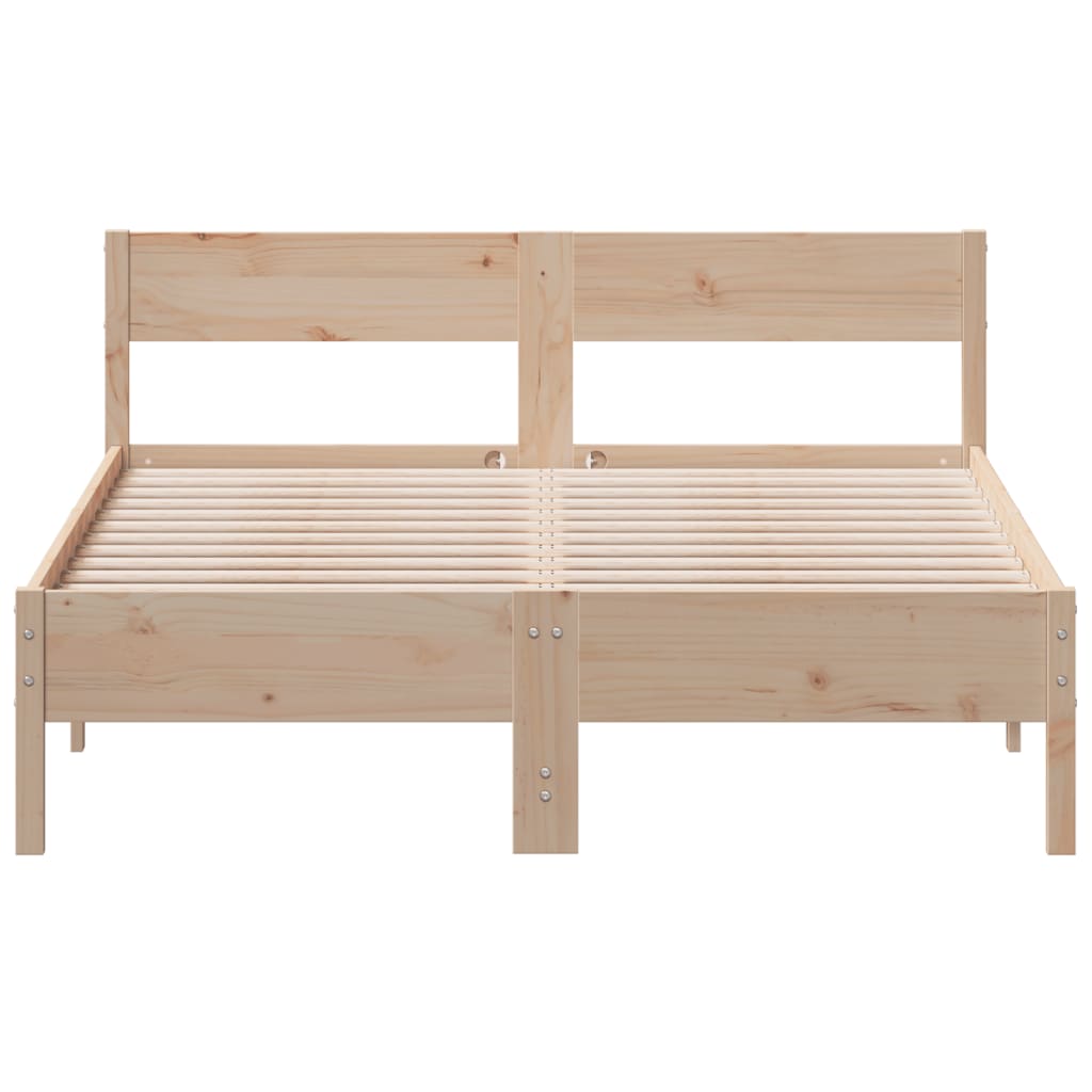 sengeramme uden madras 140x190 cm massivt fyrretræ