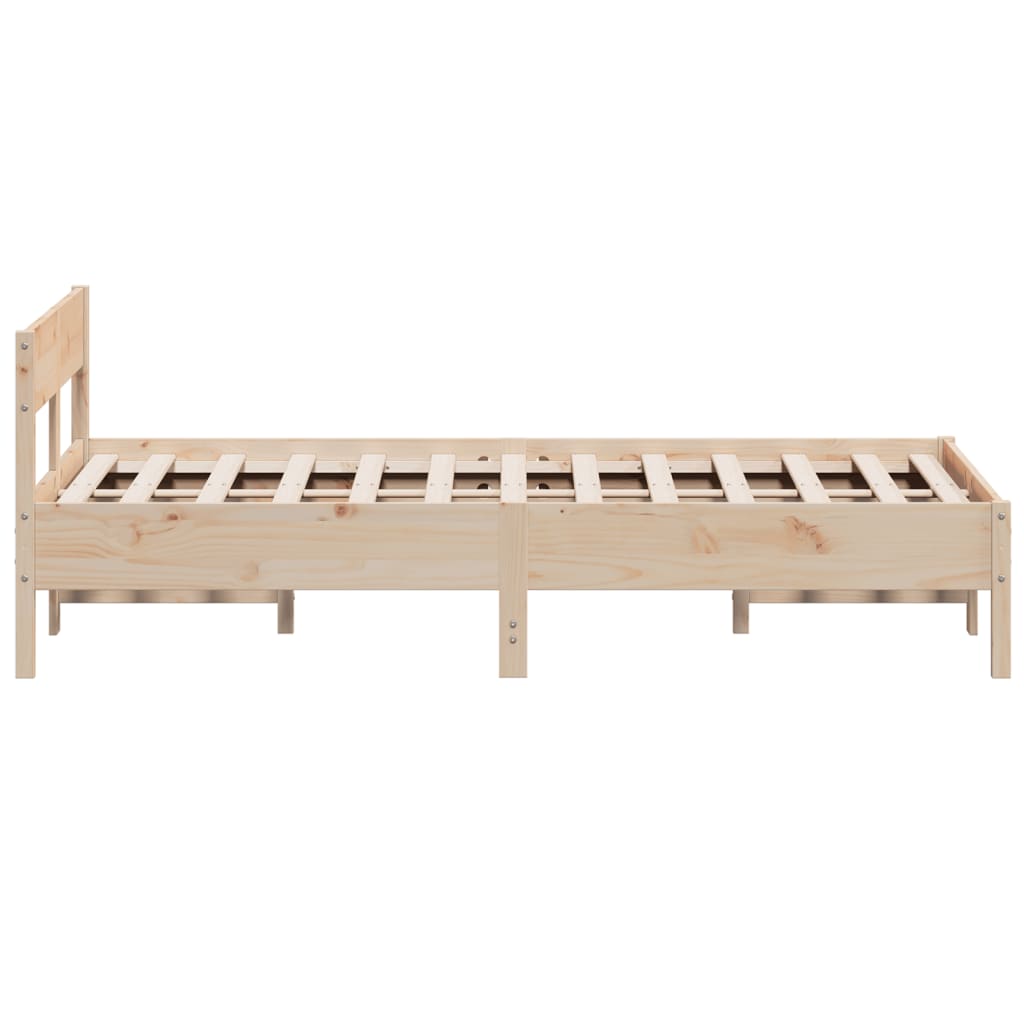 sengeramme uden madras 120x190 cm massivt fyrretræ