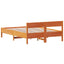 sengeramme uden madras 120x190 cm massivt fyrretræ gyldenbrun