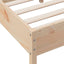 sengeramme uden madras 75x190 cm massivt fyrretræ