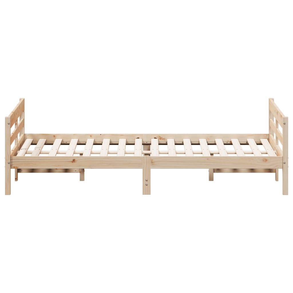 sengeramme uden madras 140x200 cm massivt fyrretræ