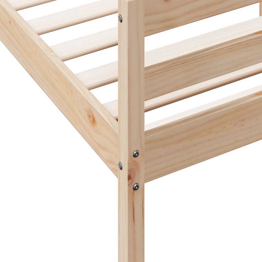 sengeramme uden madras 120x200 cm massivt fyrretræ