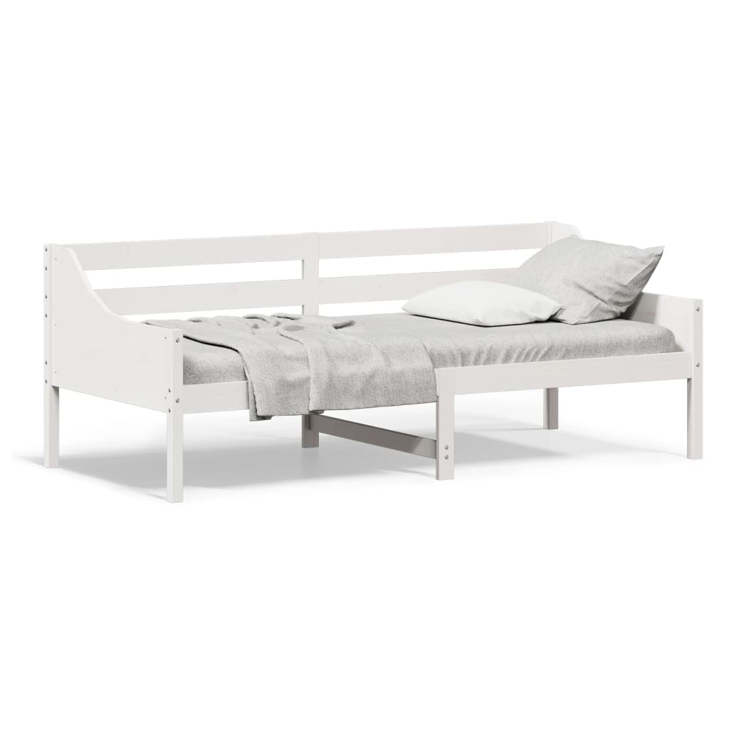 daybed uden madras 80x200 cm massivt fyrretræ hvid