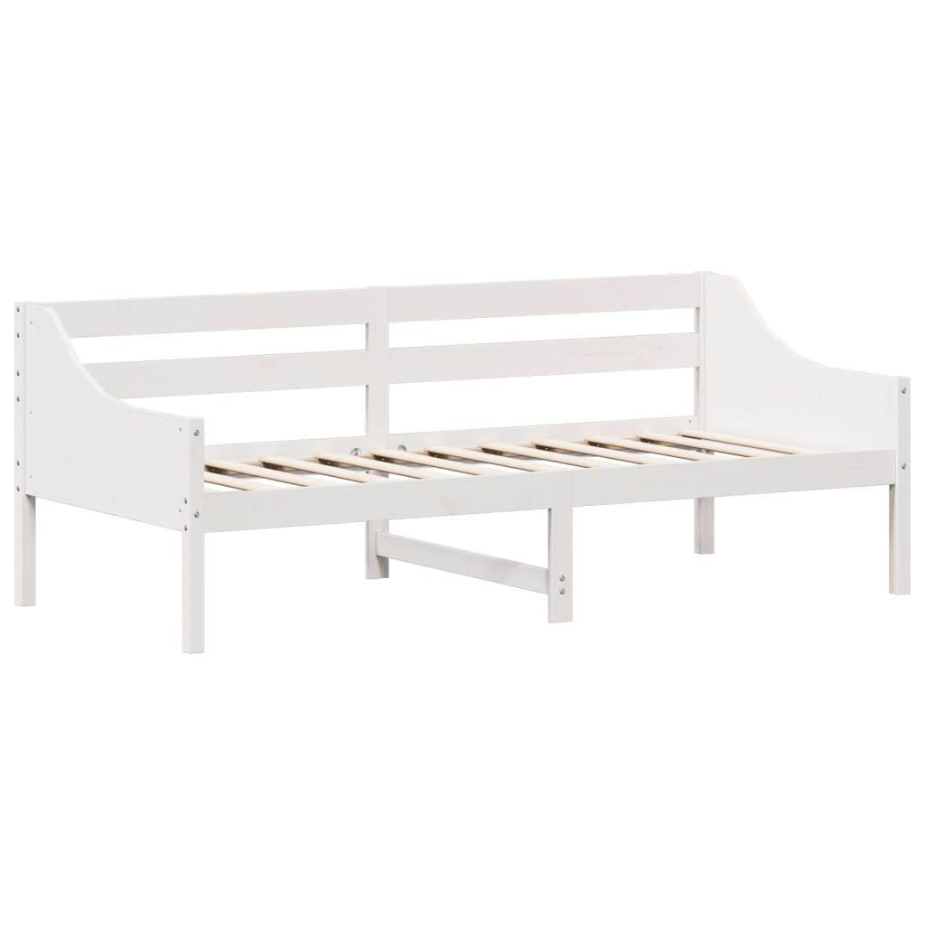 daybed uden madras 80x200 cm massivt fyrretræ hvid