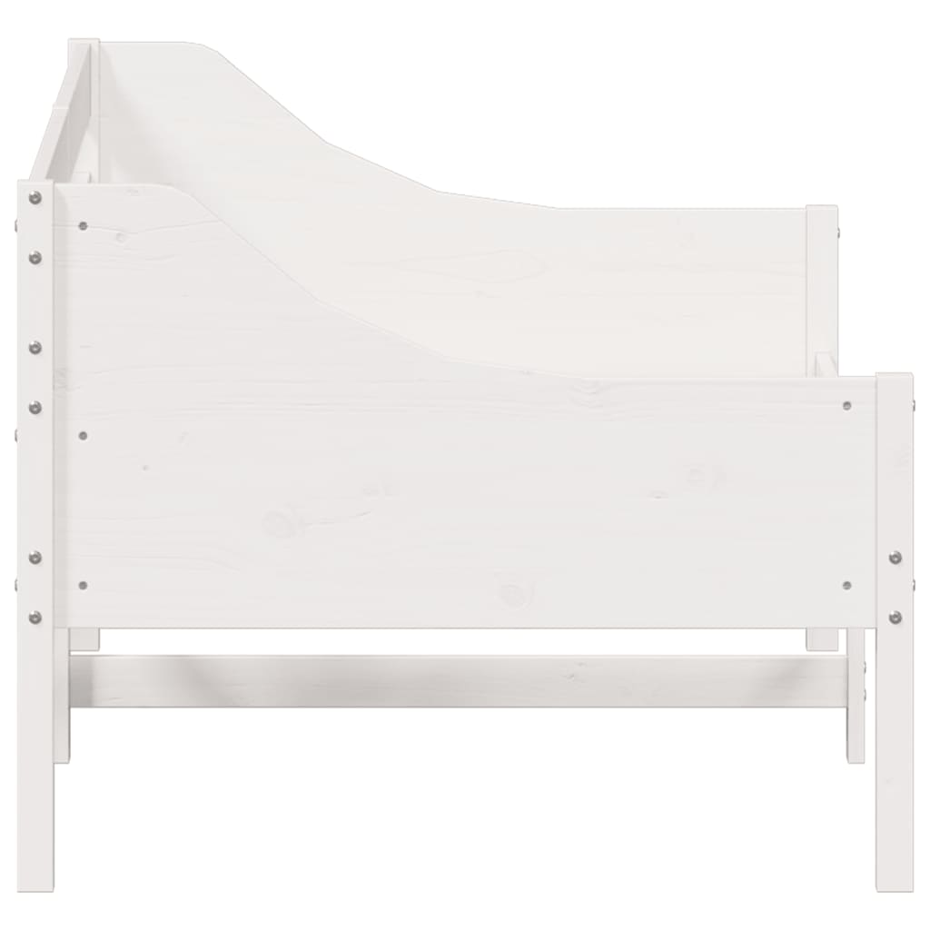 daybed uden madras 80x200 cm massivt fyrretræ hvid