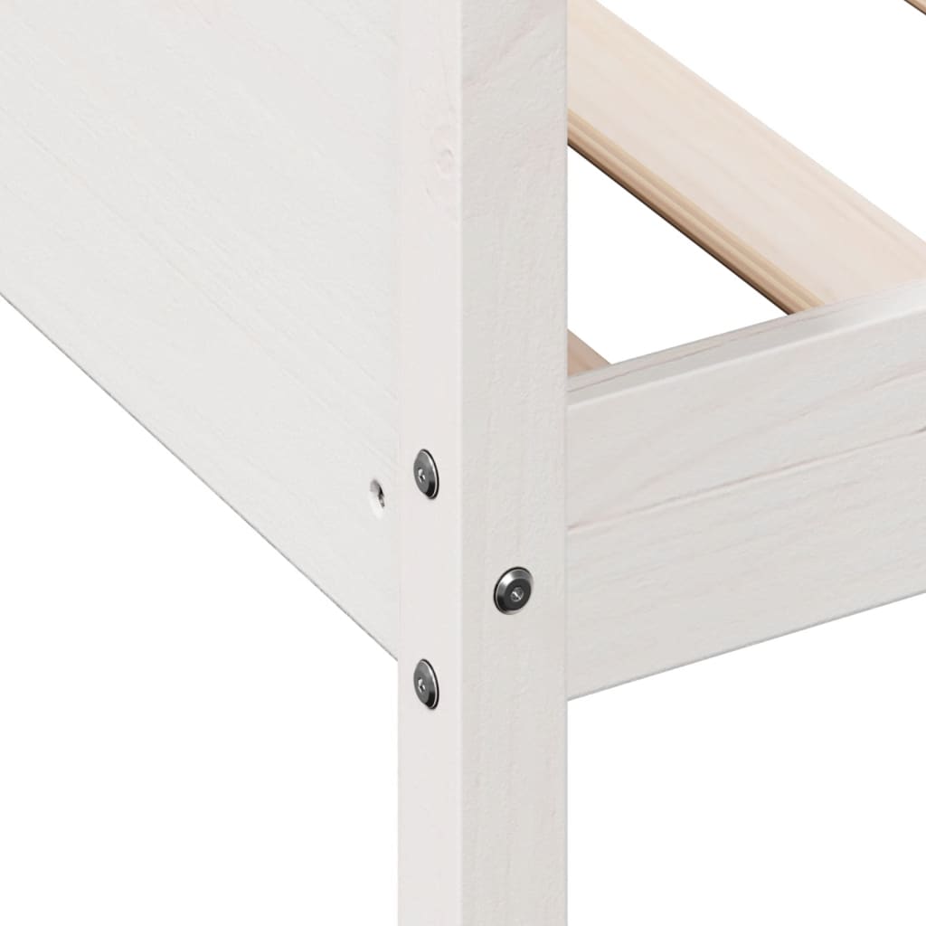 daybed uden madras 80x200 cm massivt fyrretræ hvid