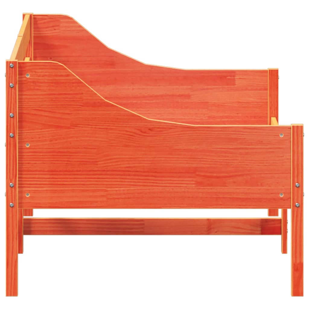 daybed uden madras 80x200 cm massivt fyrretræ gyldenbrun