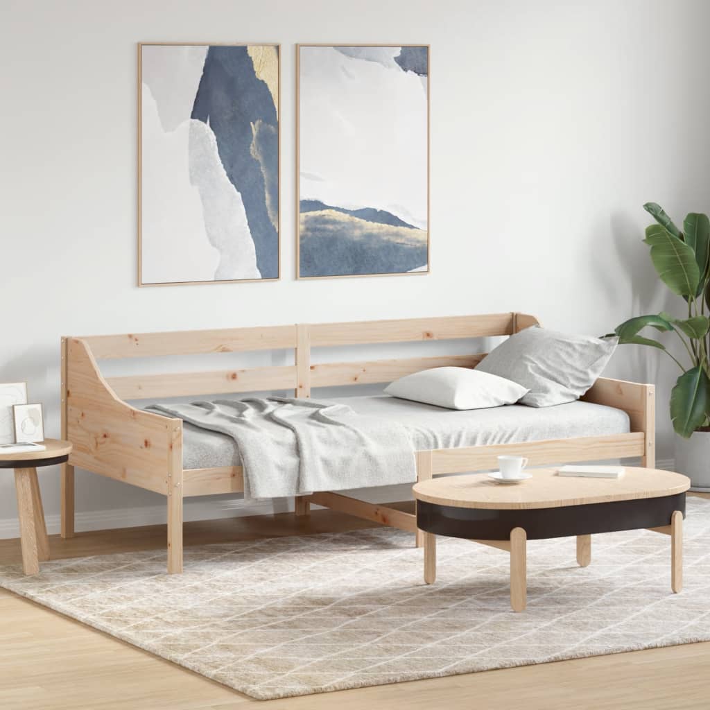 daybed uden madras 90x200 cm massivt fyrretræ