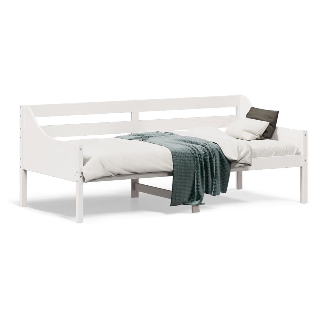 daybed uden madras 90x190 cm massivt fyrretræ hvid