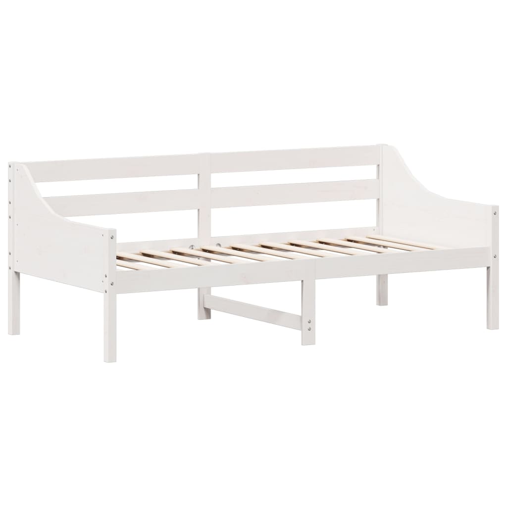 daybed uden madras 90x190 cm massivt fyrretræ hvid