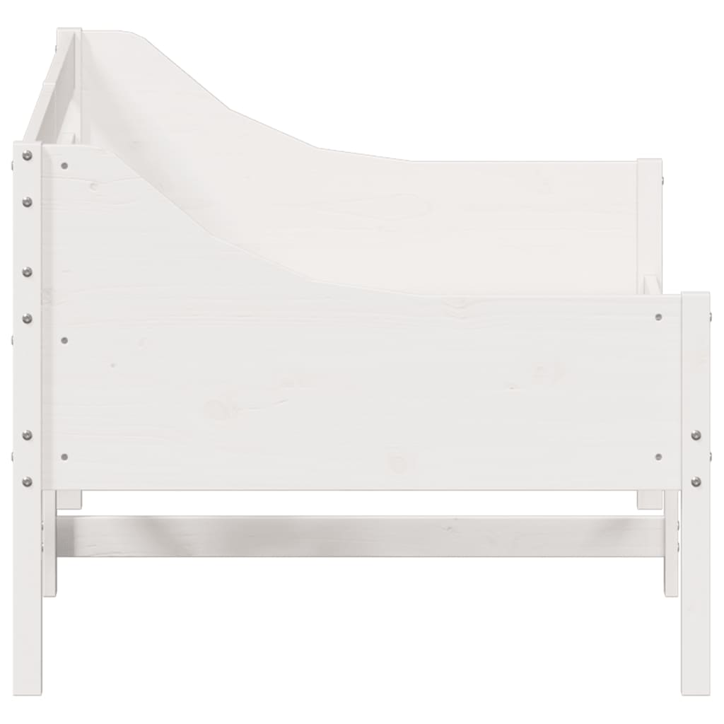 daybed uden madras 90x190 cm massivt fyrretræ hvid