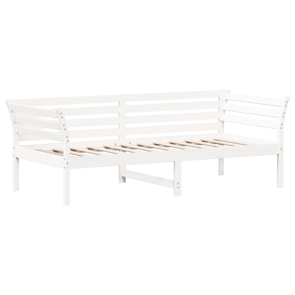 daybed uden madras 80x200 cm massivt fyrretræ hvid