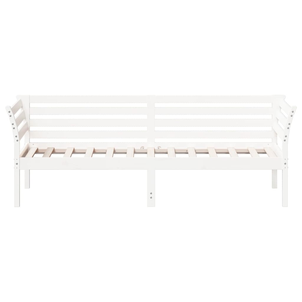 daybed uden madras 80x200 cm massivt fyrretræ hvid