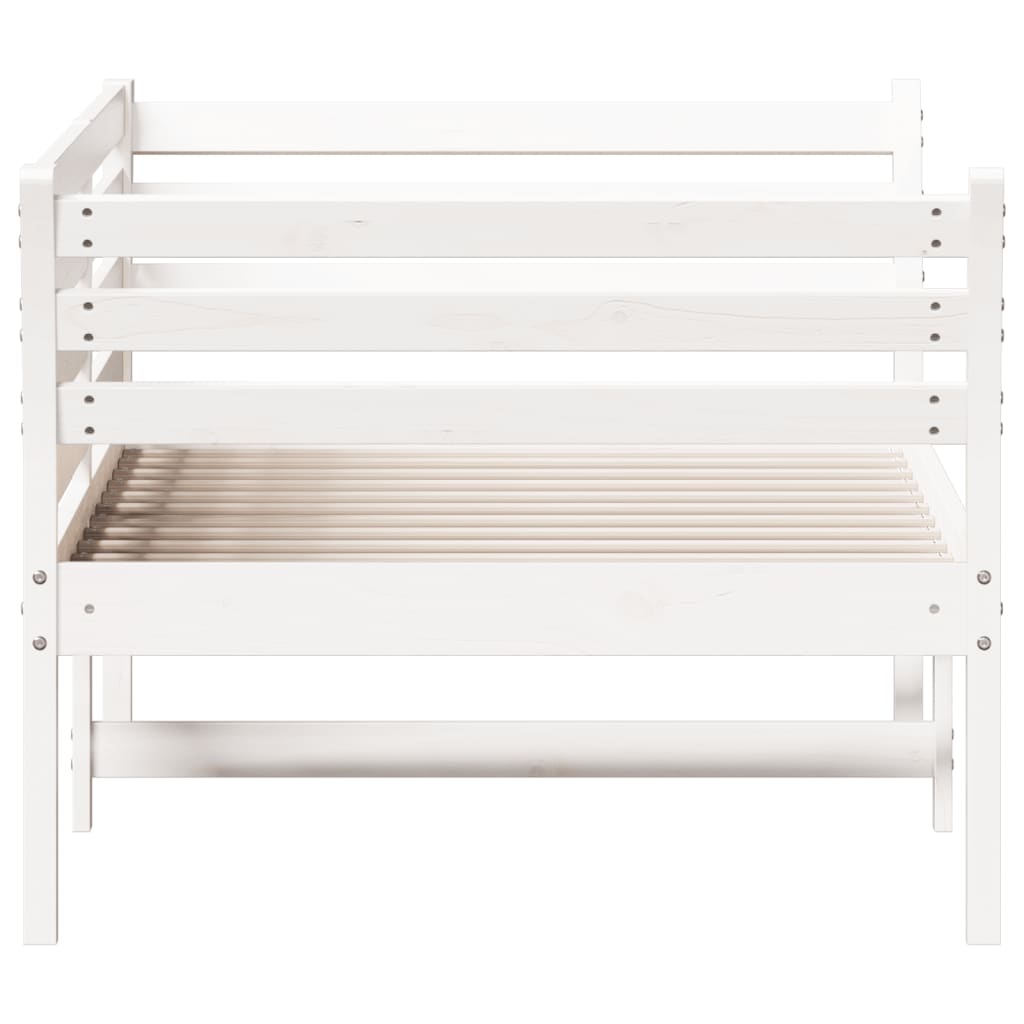 daybed uden madras 80x200 cm massivt fyrretræ hvid