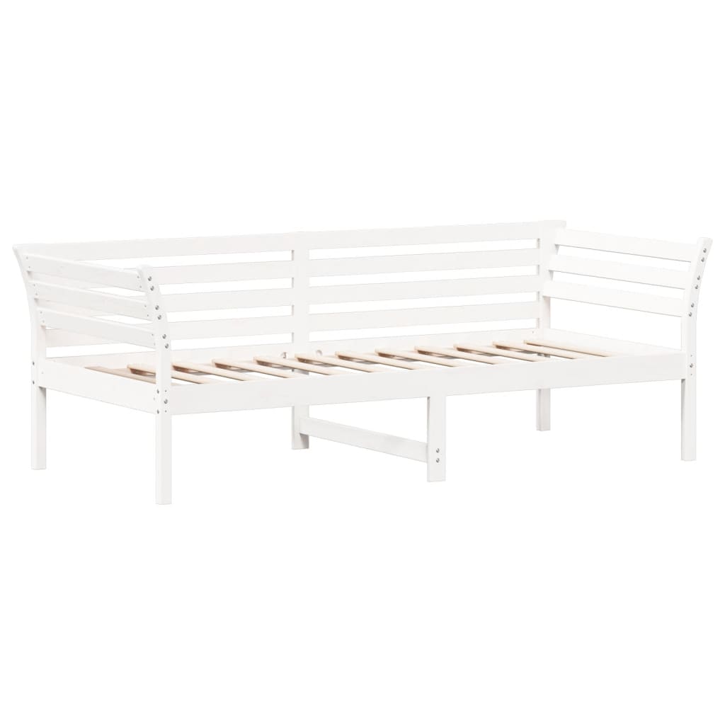 daybed uden madras 90x200 cm massivt fyrretræ hvid