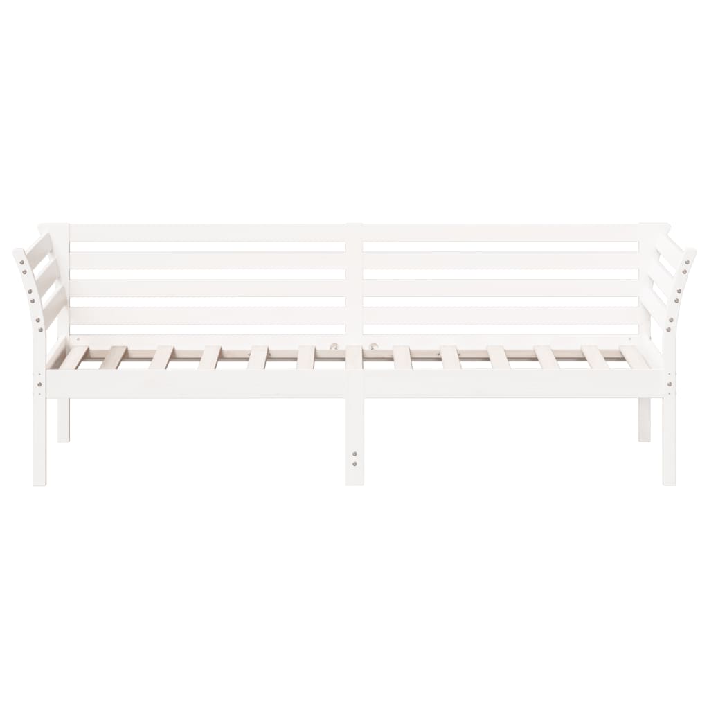 daybed uden madras 90x200 cm massivt fyrretræ hvid