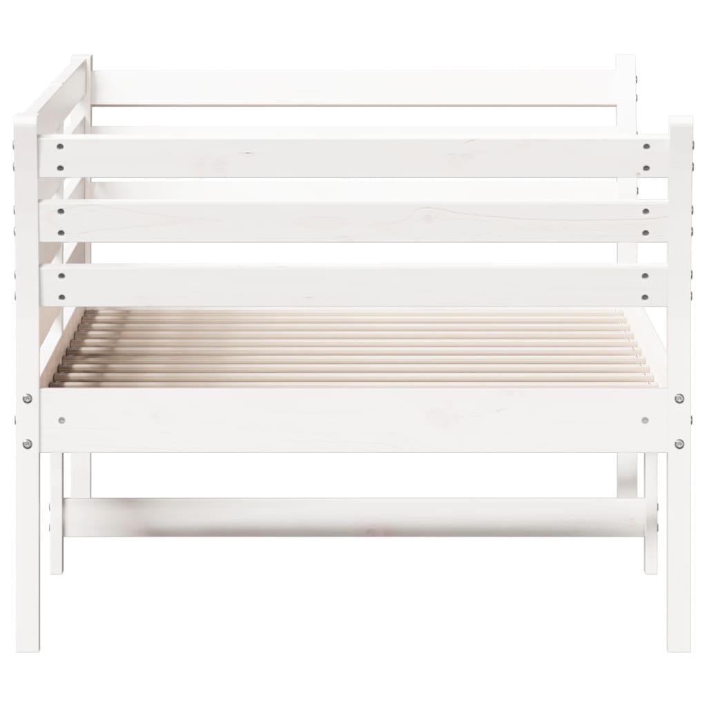 daybed uden madras 90x200 cm massivt fyrretræ hvid