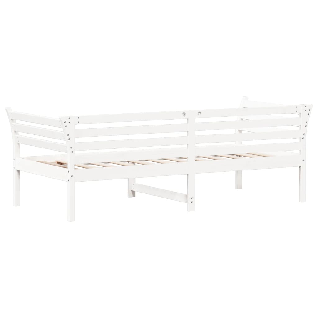 daybed uden madras 90x200 cm massivt fyrretræ hvid
