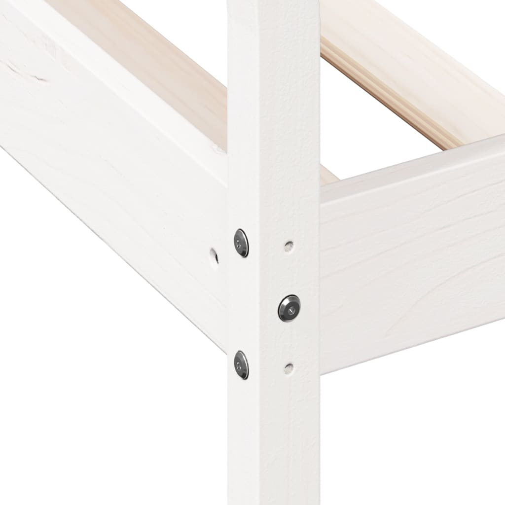 daybed uden madras 90x200 cm massivt fyrretræ hvid