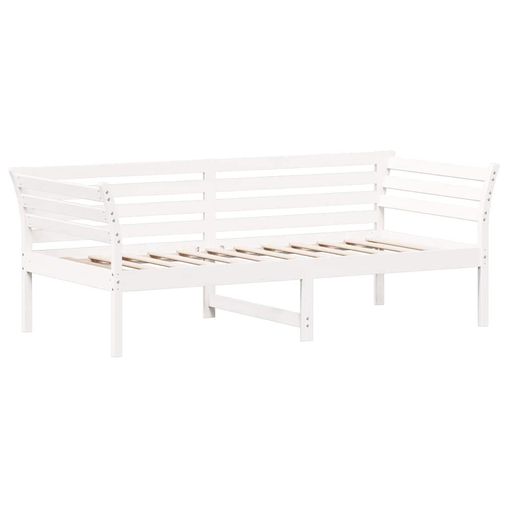 daybed uden madras 90x190 cm massivt fyrretræ hvid