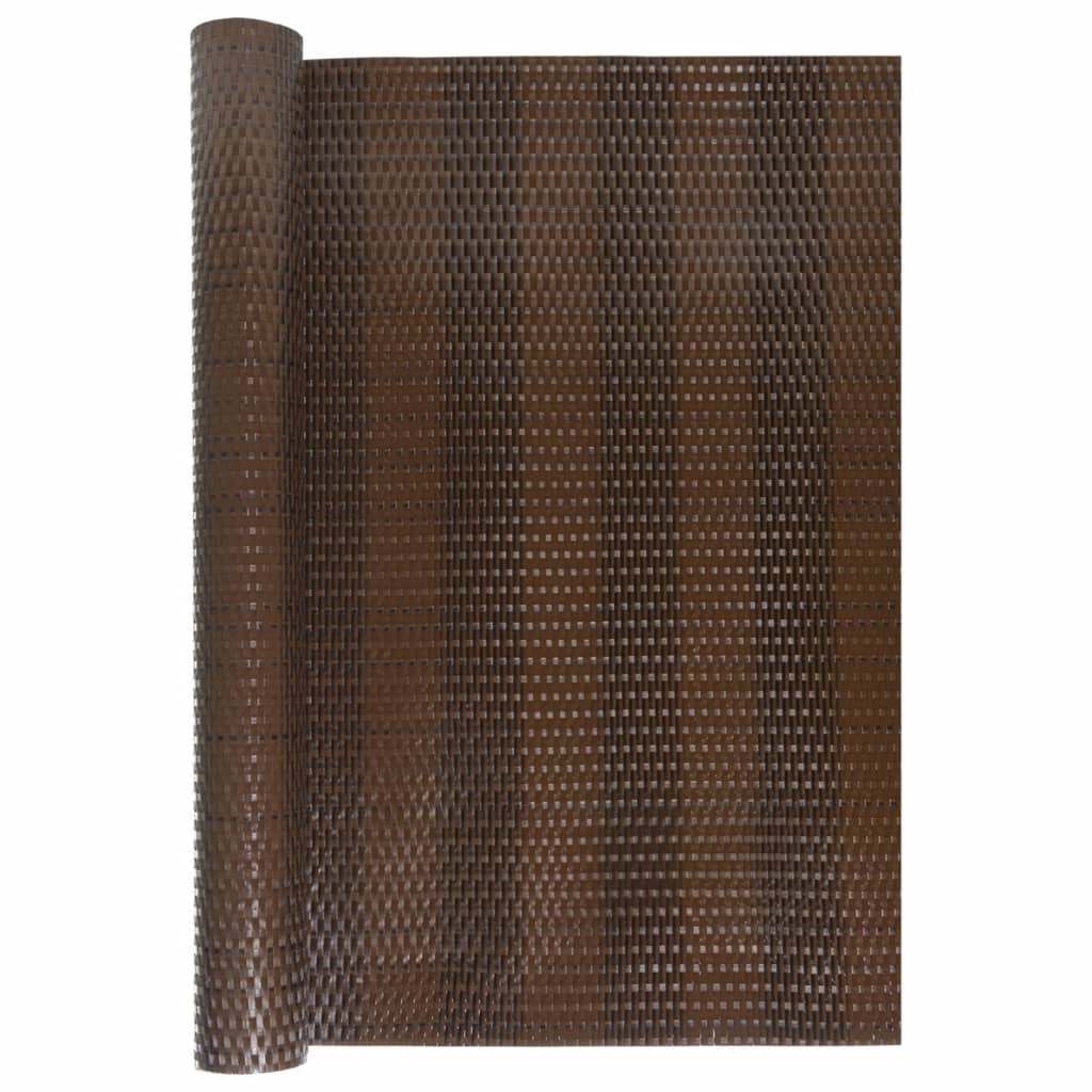 altanafskærmning 500x80 cm polyrattan brun og sort