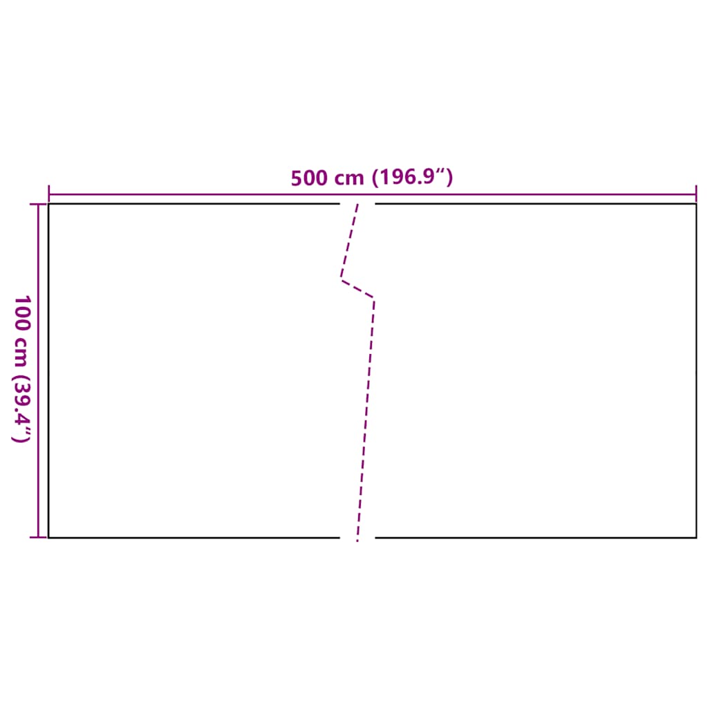 altanafskærmning 500x100 cm polyrattan sort