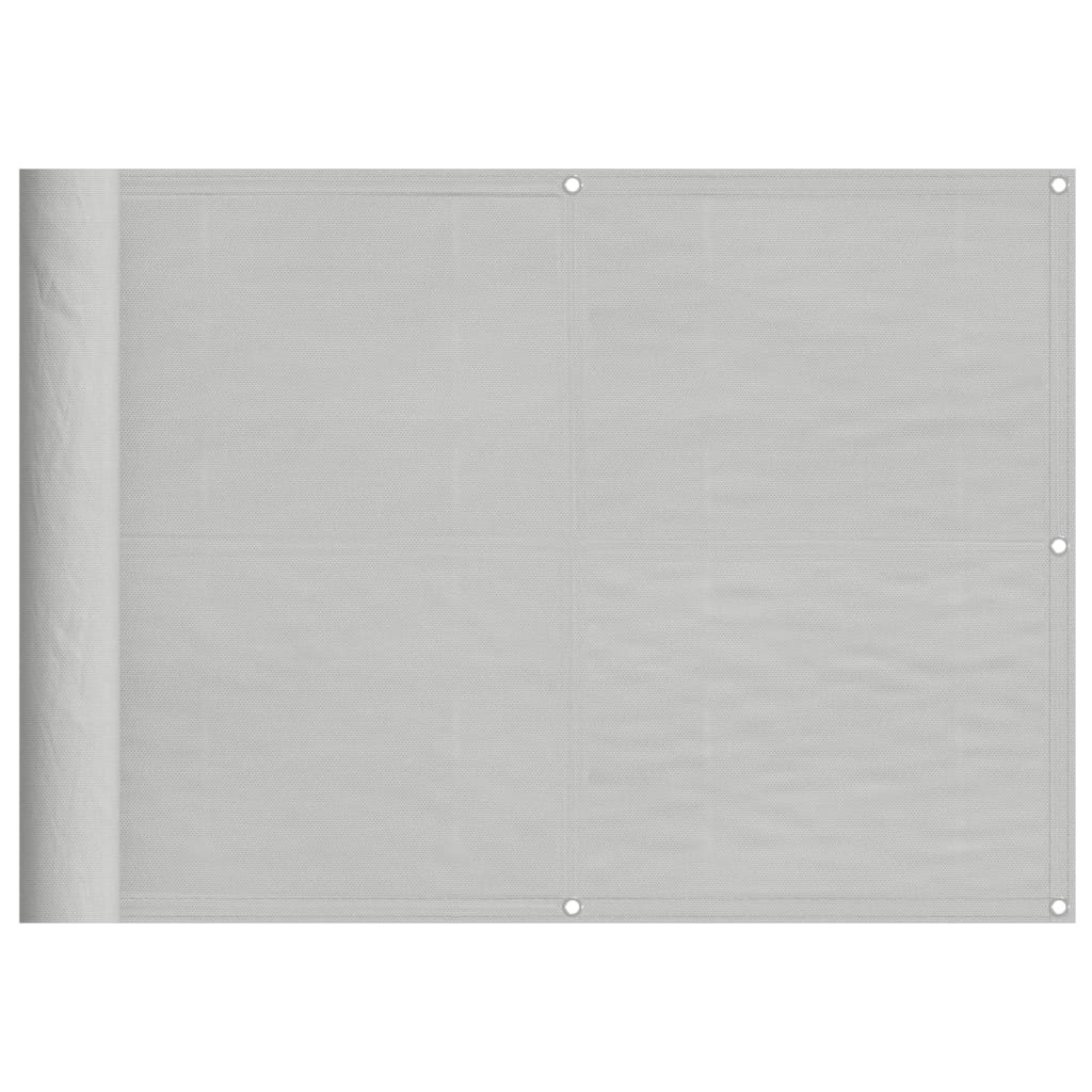altanafskærmning 75x600 cm 100 % polyester lysegrå