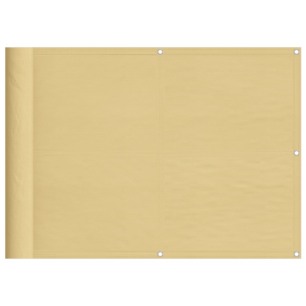 altanafskærmning 75x600 cm 100 % polyester sandfarvet