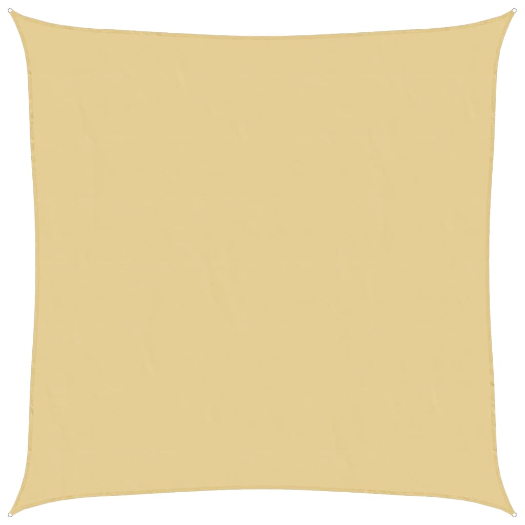 solsejl 2,5x2,5 m 100 % polyesterstof sandfarvet